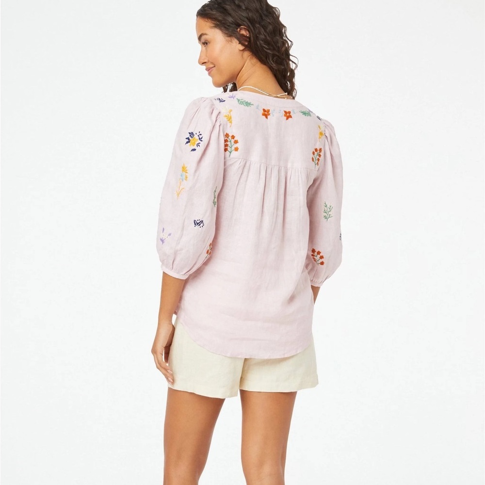 Roller Rabbit Afina Embroidery Michi Top - Picture 3 of 7